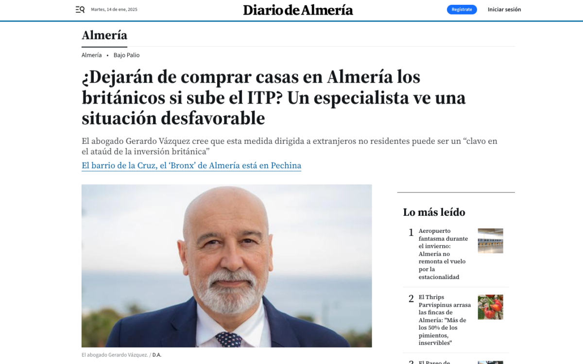 Gerardo Vázquez Diario Almería